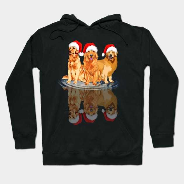 Shadow Retriever Dog Christmas Sweatershirt Cute Retriever Santar Hat Gift T-Shirt Hoodie by kimmygoderteart
